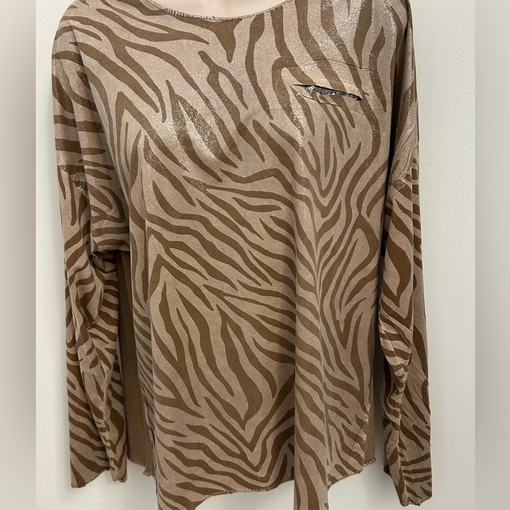 Made in Italy Zebra Print Top | Viscose